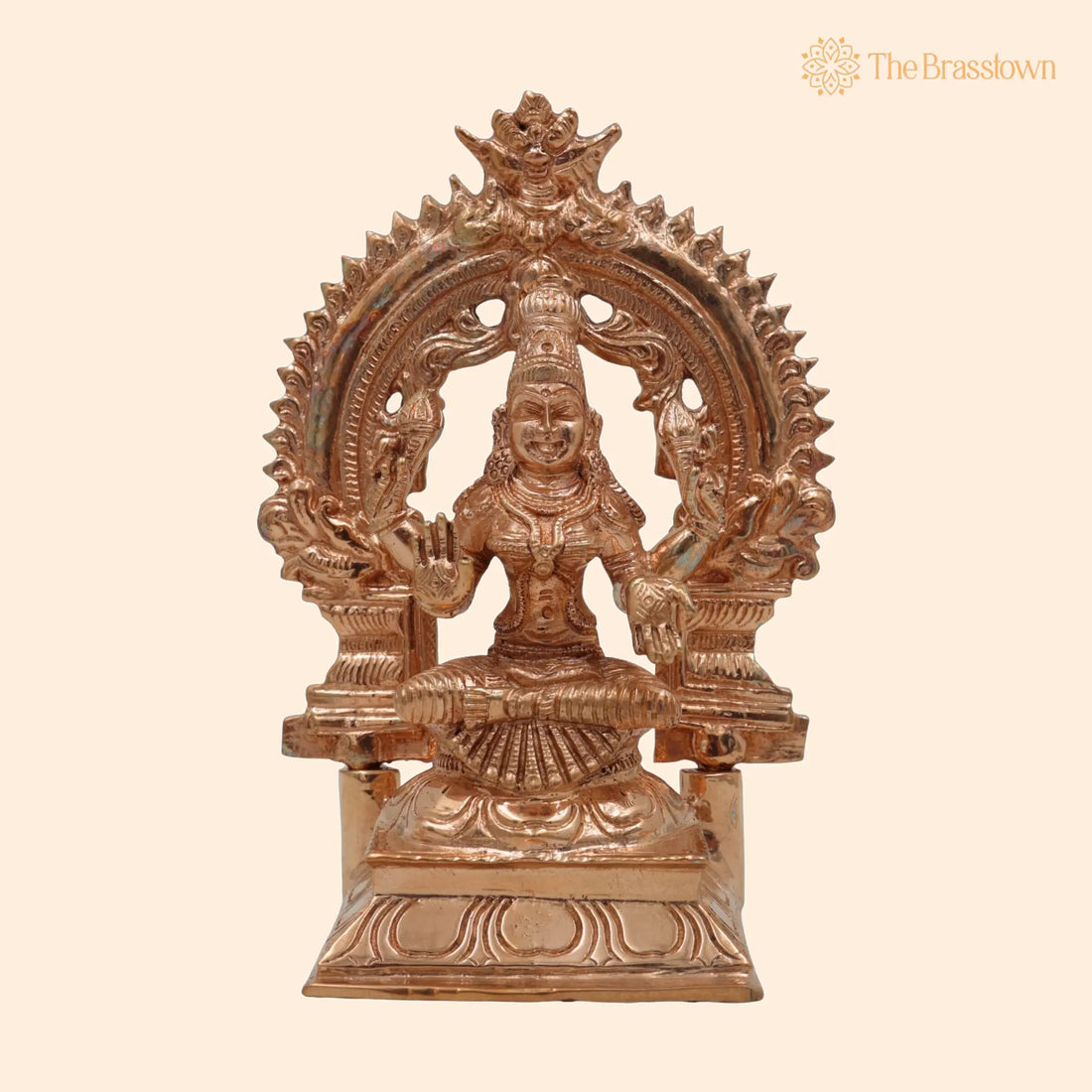 Bronze Handcrafted Lakshmi Idol – Maha Lakshmi Murti, Shri Padma Kamala Statue, Panchaloha, Chola Art, Home Temple Pooja Décor 6 Inch 1