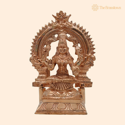 Bronze Handcrafted Lakshmi Idol – Maha Lakshmi Murti, Shri Padma Kamala Statue, Panchaloha, Chola Art, Home Temple Pooja Décor 6 Inch 1