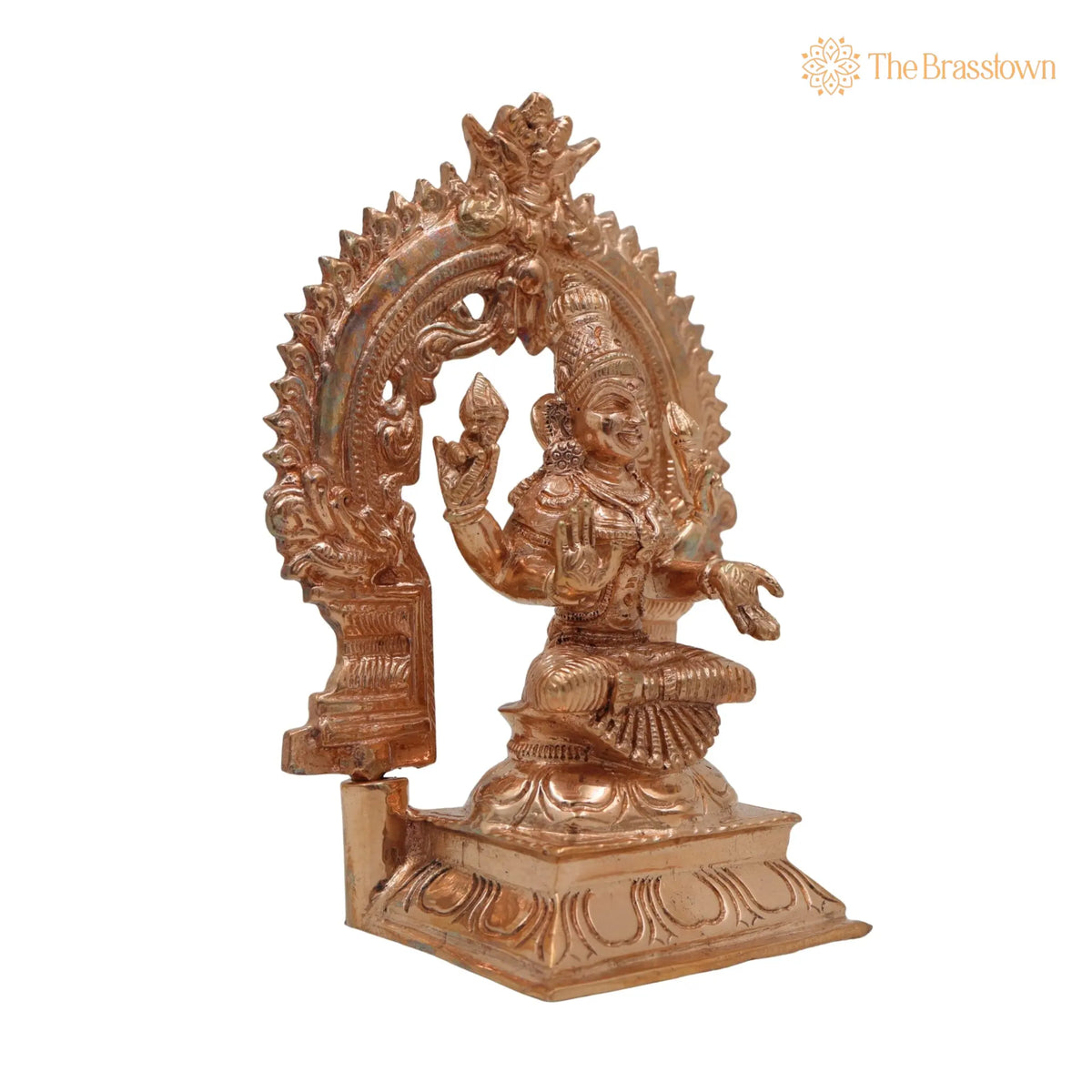 Bronze Handcrafted Lakshmi Idol – Maha Lakshmi Murti, Shri Padma Kamala Statue, Panchaloha, Chola Art, Home Temple Pooja Décor 6 Inch 2