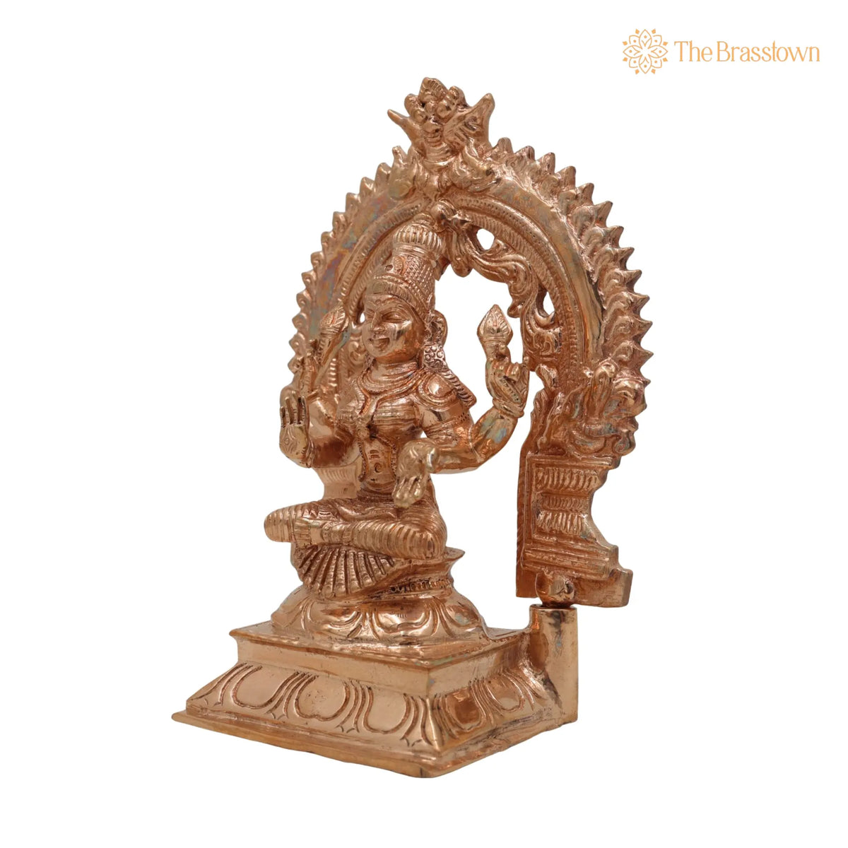 Bronze Handcrafted Lakshmi Idol – Maha Lakshmi Murti, Shri Padma Kamala Statue, Panchaloha, Chola Art, Home Temple Pooja Décor 6 Inch 3