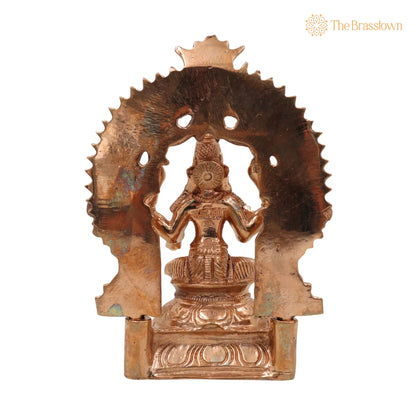 Bronze Handcrafted Lakshmi Idol – Maha Lakshmi Murti, Shri Padma Kamala Statue, Panchaloha, Chola Art, Home Temple Pooja Décor 6 Inch 4