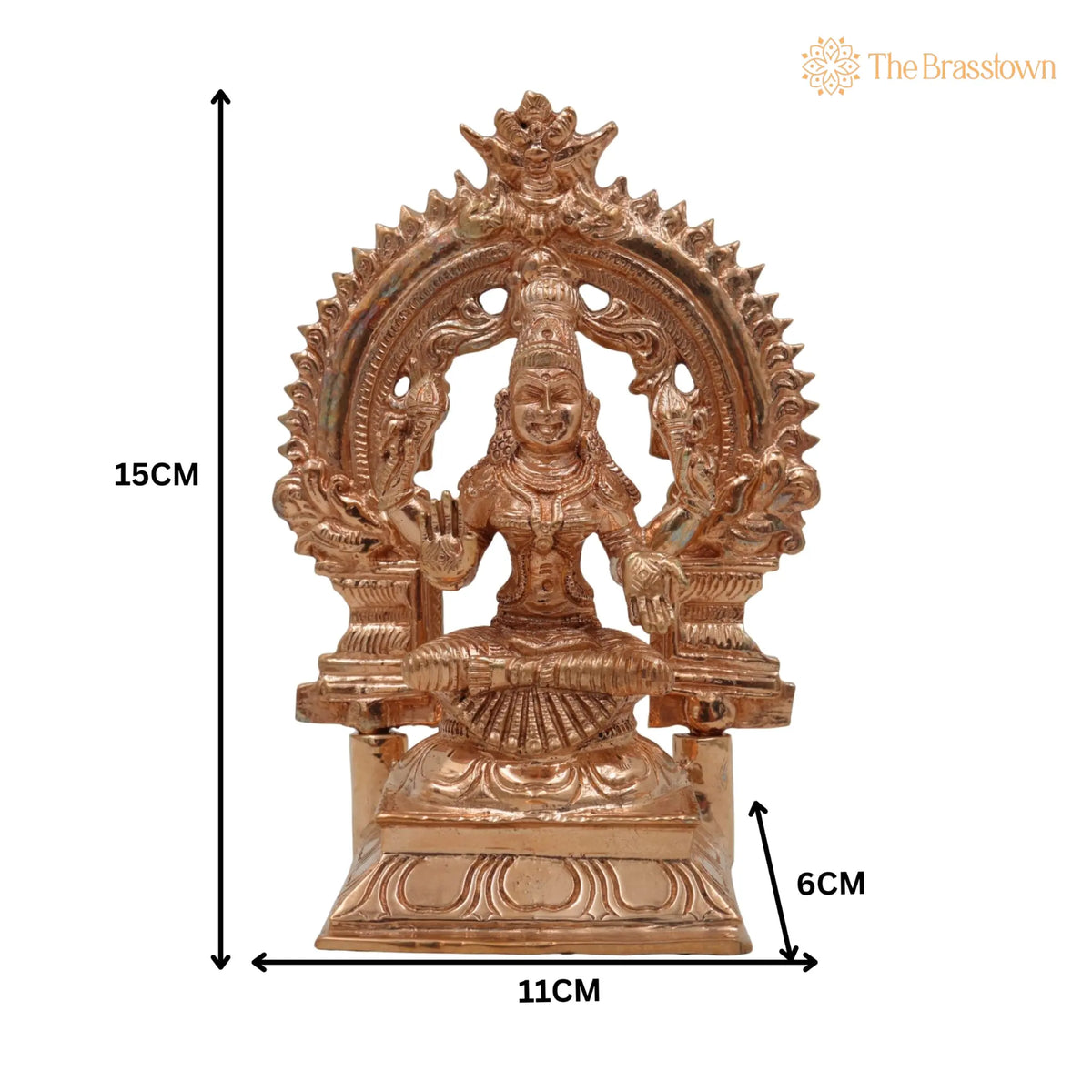 Bronze Handcrafted Lakshmi Idol – Maha Lakshmi Murti, Shri Padma Kamala Statue, Panchaloha, Chola Art, Home Temple Pooja Décor 6 Inch 5
