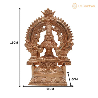 Bronze Handcrafted Lakshmi Idol – Maha Lakshmi Murti, Shri Padma Kamala Statue, Panchaloha, Chola Art, Home Temple Pooja Décor 6 Inch 5