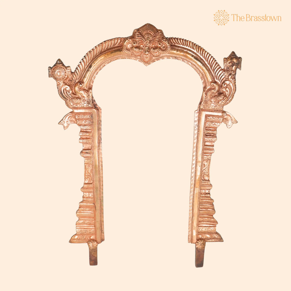 Bronze Prabhavali – Handcrafted Tiruvasi Arch for Deity Vigraha Pooja Décor Traditional Chola Gift Artifact 14 Inch 1