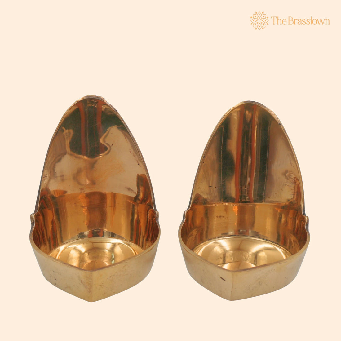Brass Handcrafted Diya – Pital Deepak, Peetal Lamp, Pittal Deepam, Velli Pooja Deepak for Temple, Home Décor &amp; Festival (Set of 2) 3 Inch 1