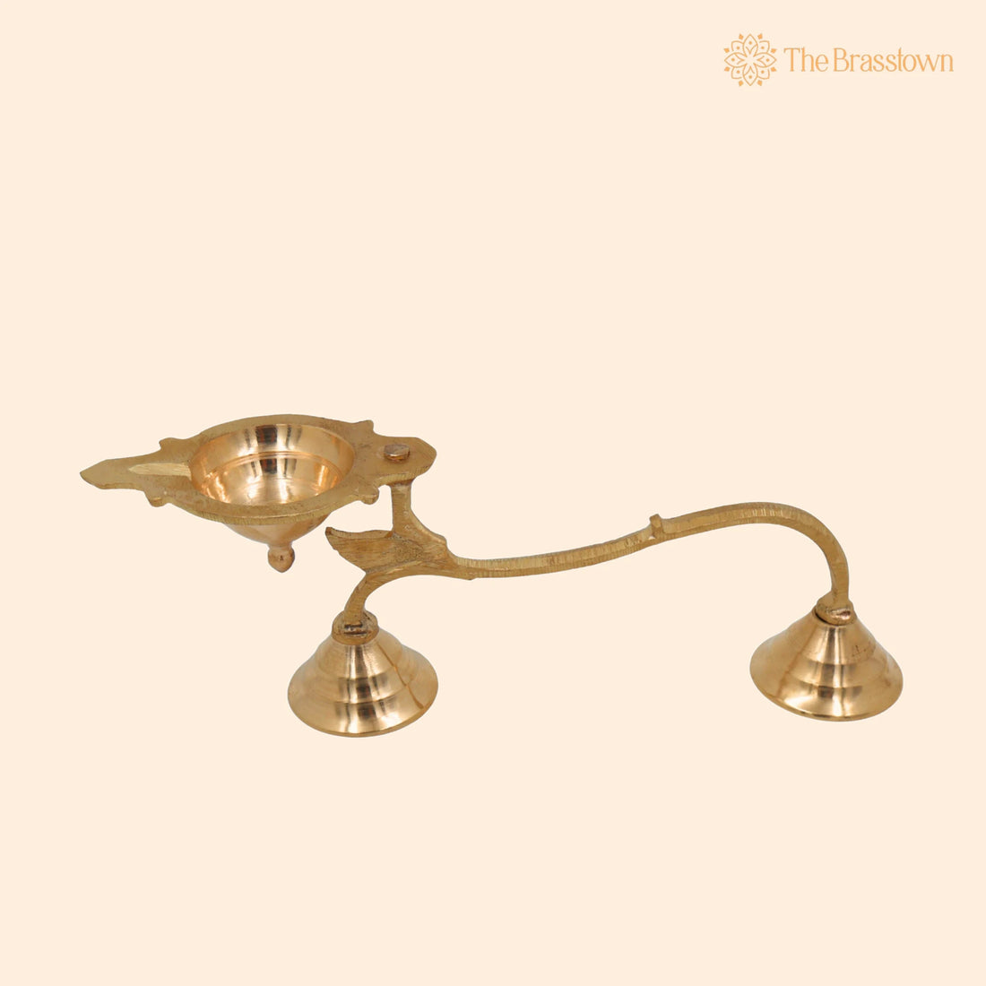 Brass Arthi Diya – Puja Deepak, Handcrafted Oil Lamp, Hindu Festival Diya, Traditional Pooja Lamp for Home Temple 2.5 Inch 1
