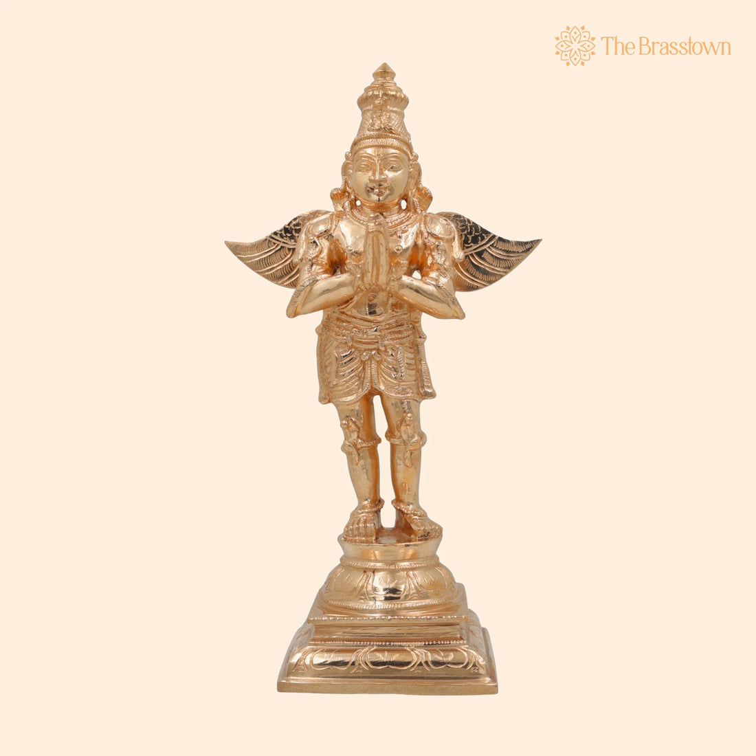 Bronze Garuda Idol – Handmade Panchaloha Murti, Chola Art Decorative Poja Sculpture, Panchadhatu Artisan Figurine 13 Inch 1