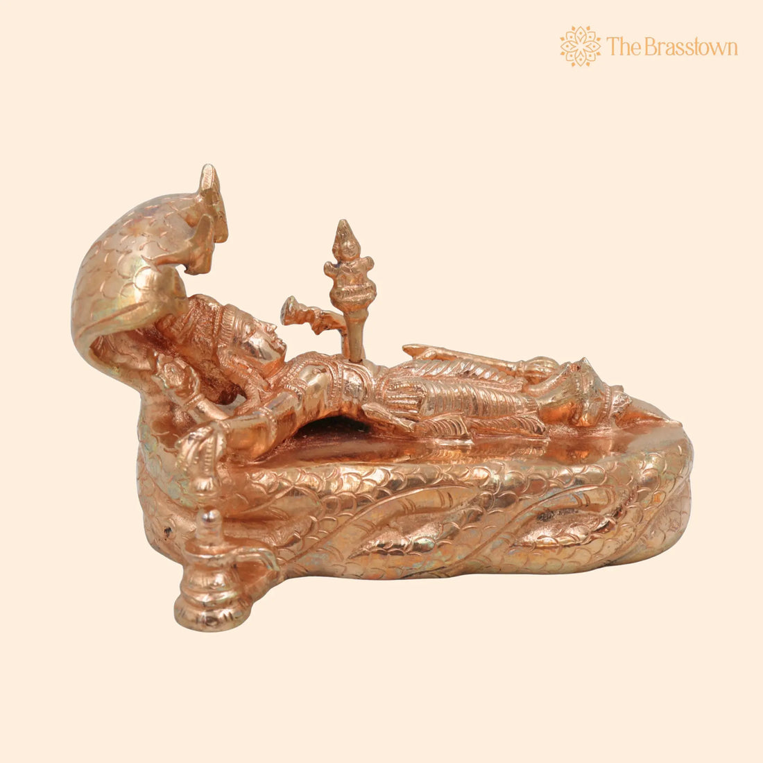 Bronze Padmanabha Swamy Idol – Handcrafted Panchaloha Murti, Chola Art Vishnu Statue, South India Temple &amp; Home Décor 3.5 Inch 1