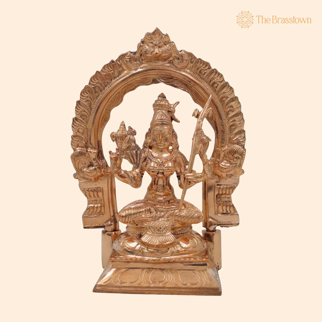 Bronze Kamakshi Idol – Kanchi Kamakshi Amman Devi Murti, Panchaloha Kamakshi Mata Statue, Handcrafted South Indian Sculpture 8.5 Inch 1
