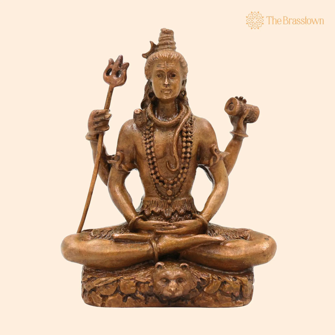 Bronze Handcrafted Lord Shiva Idol – Handcrafted Sitting Mahadeva Murti for Pooja, Meditation &amp; Home Temple Décor 3 Inch 1