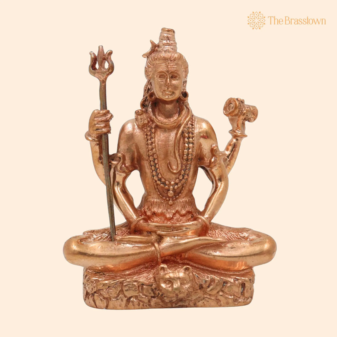 Bronze Lord Shiva Idol – Handcrafted Sitting Mahadeva Murti for Pooja, Meditation &amp; Home Temple Décor 3 Inch 1