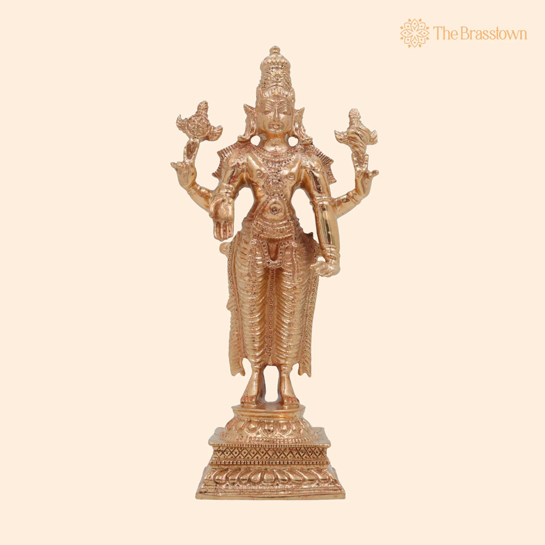 Bronze Vishnu Idol – Handcrafted Lord Vishnu, Temple &amp; Home Décor 6 Inch 1