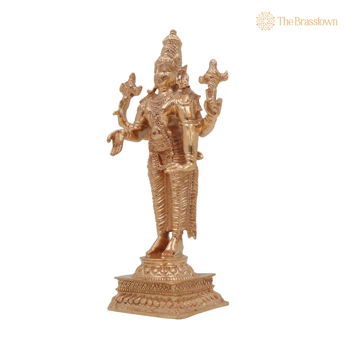 Bronze Vishnu Idol – Handcrafted Lord Vishnu, Temple &amp; Home Décor 6 Inch 3