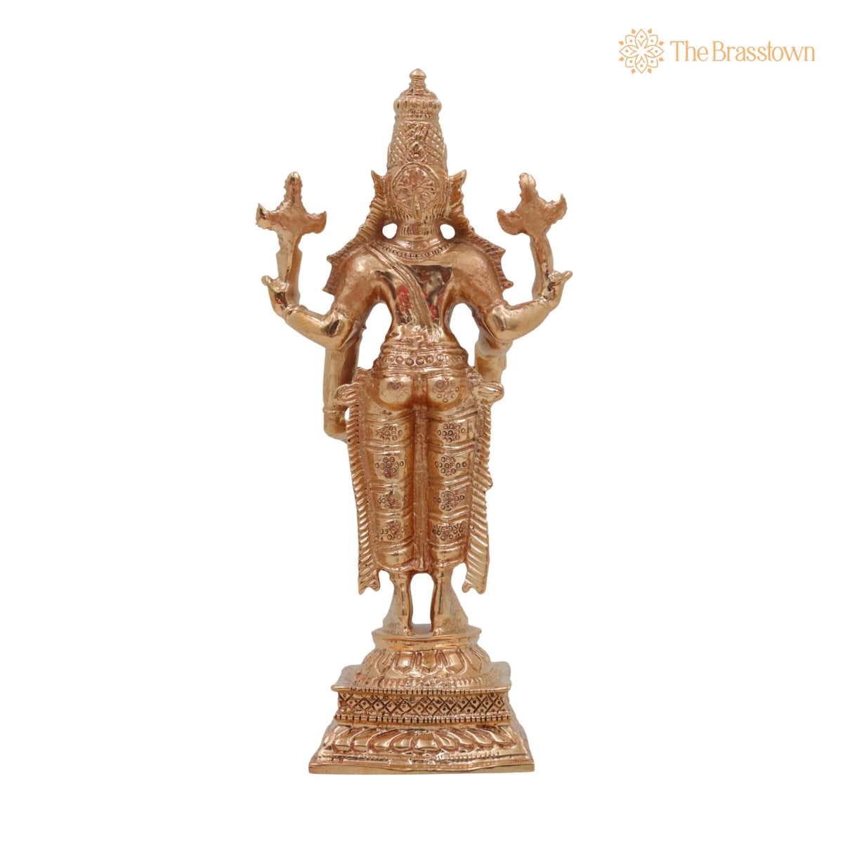Bronze Vishnu Idol – Handcrafted Lord Vishnu, Temple &amp; Home Décor 6 Inch 4