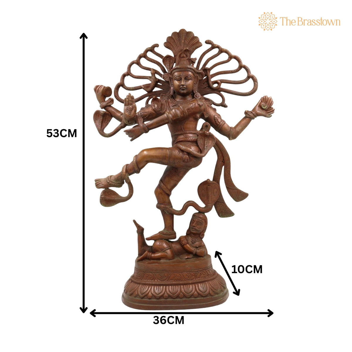 Brass Large Nataraja Idol – Handcrafted Temple &amp; Home Décor 21 Inch 5