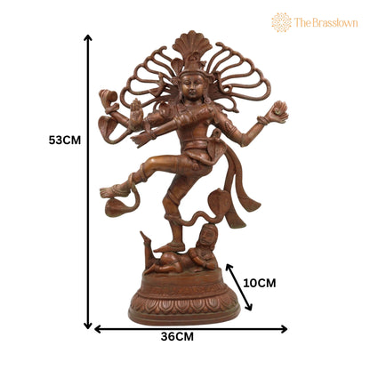 Brass Large Nataraja Idol – Handcrafted Temple &amp; Home Décor 21 Inch 5