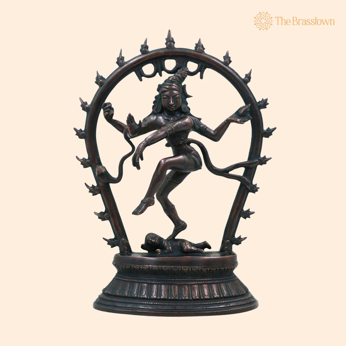 Brass Large Nataraja Idol – Handmade Tandava Murti for Home Temple Décor 12.5 Inch 1