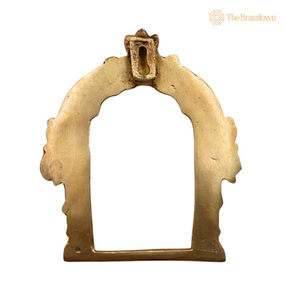 Brass Prabhavali – Handcrafted Frame Arch Wall Hanging Prabhawal Temple Home Décor Prabhawali For Small Diety Prabhaval 6 Inch 5