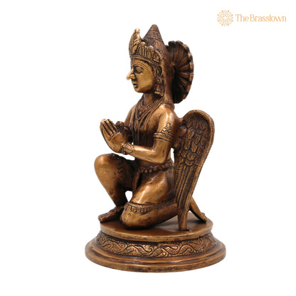 Brass Garud Dev Idol – Handcrafted Murti, Home Décor &amp; Spiritual Gifts 9 Inch 3