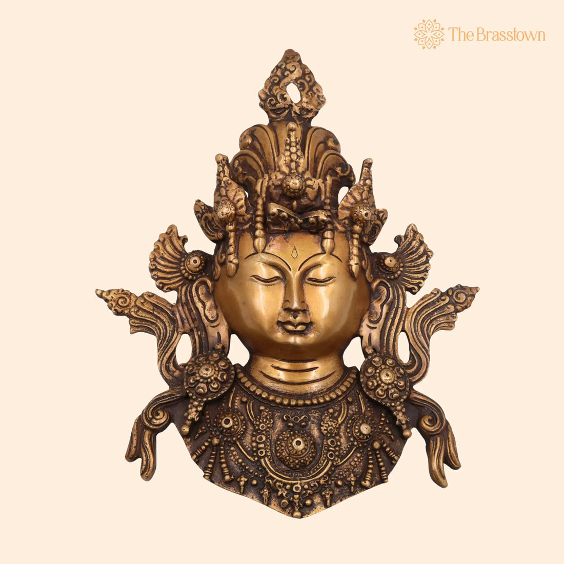 Brass Tara Ma Idol – Handcrafted Goddess Tara Statue, Green Tara Sculpture for Pooja, Home Décor &amp; Gifts 6.5 Inch 1