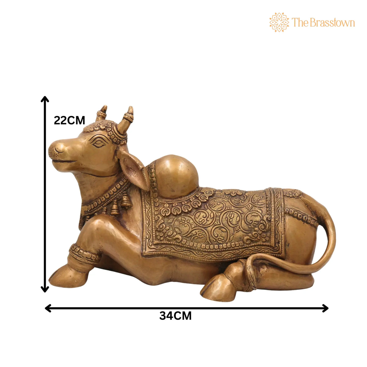 Brass Handcrafted Nandi Idol – Home Décor &amp; Gifts 8.5 Inch 5