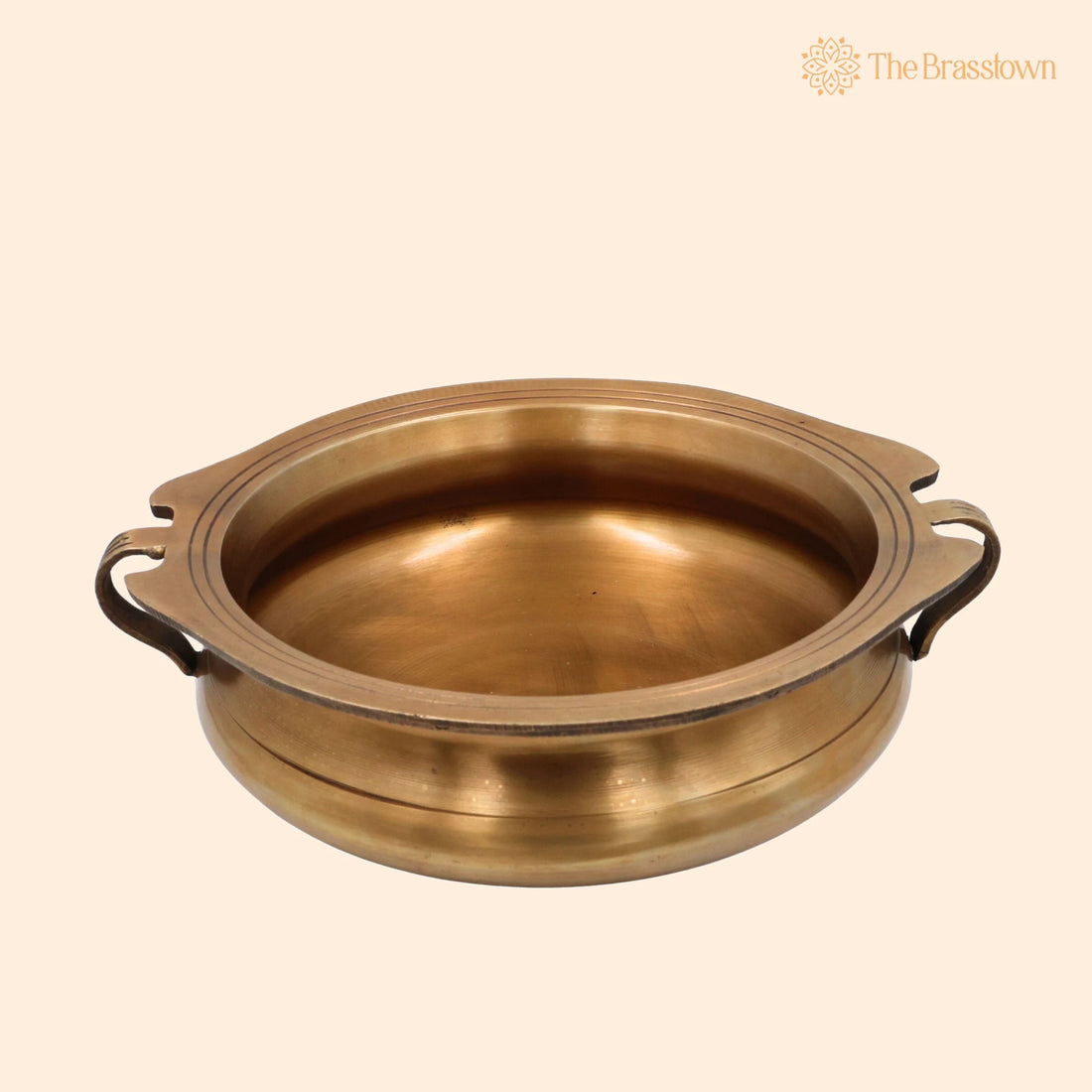 Brass Urli Bowl – Handcrafted Decorative Urli, Floating Flower Sculpture for Home Décor, Pooja &amp; Gifts 3.5 Inch 1
