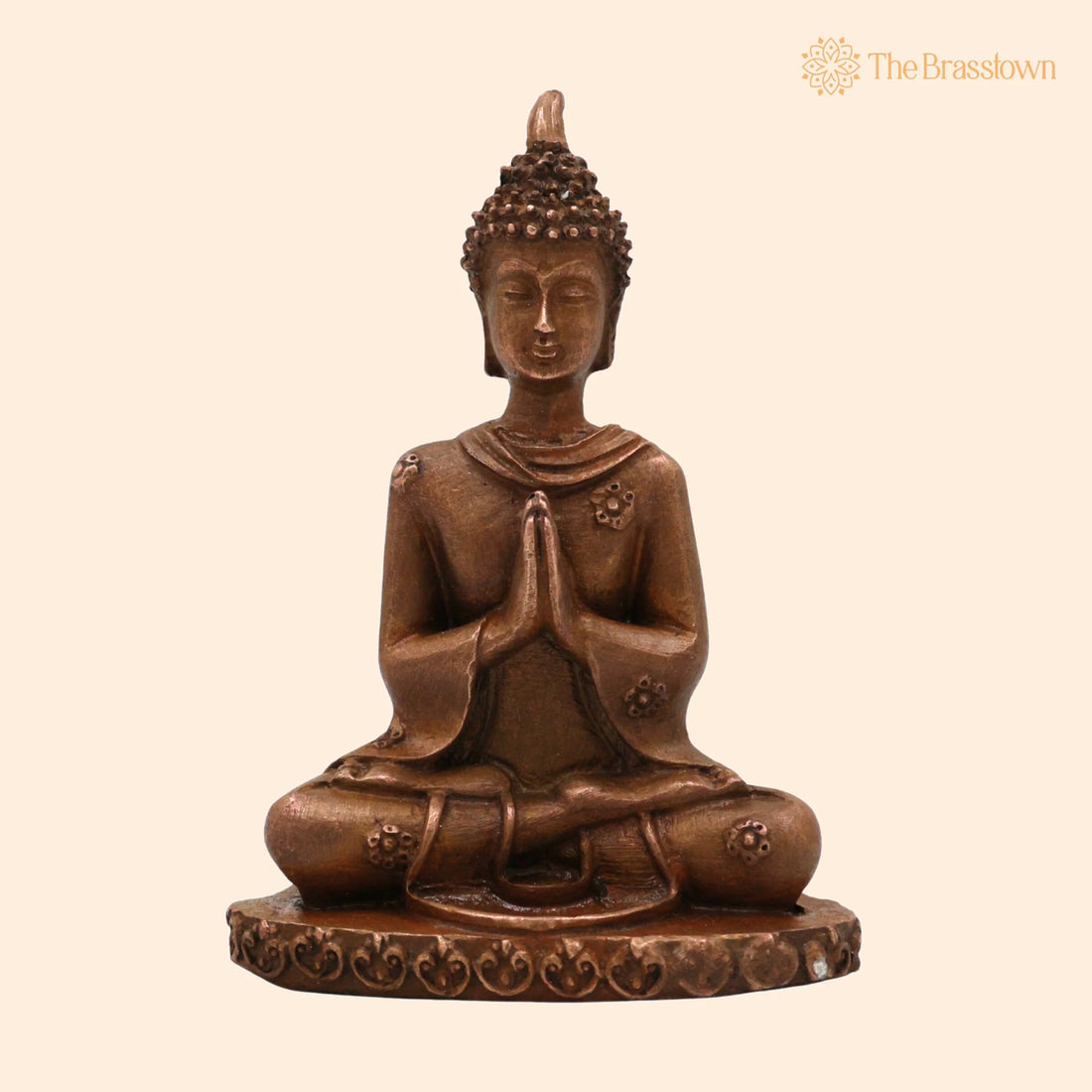 Bronze Buddha Idol – Handcrafted Gautam Buddha Statue, Panchaloha / Ashtadhatu Spiritual Figurine, Lord Tathagata Décor 3 Inch 1