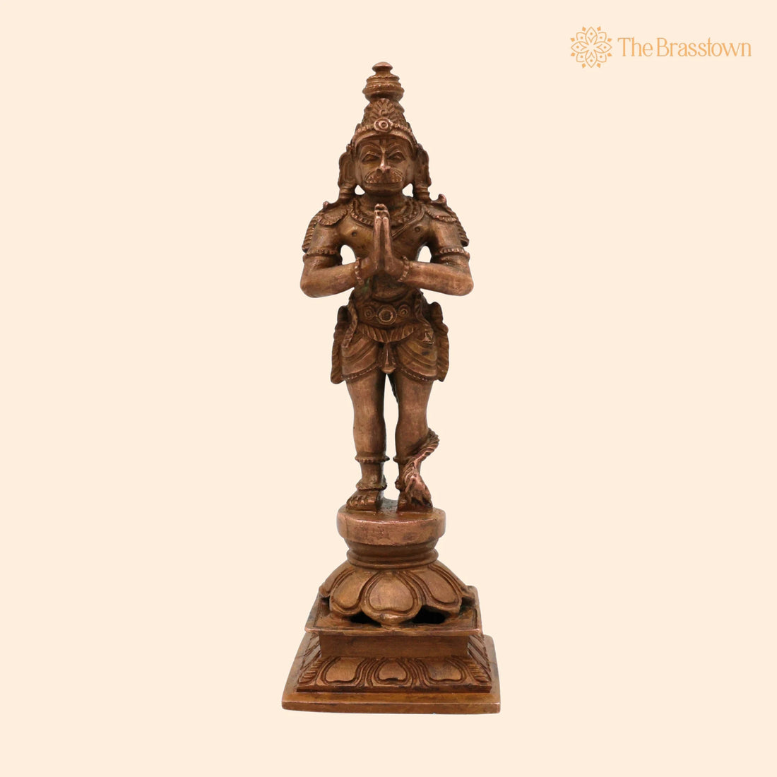 Bronze Handcrafted Hanuman Idol – Maruti Bajrangbali Panchaloha Murti, Anjaneya Pavanputra Temple &amp; Home Décor 5.5 Inch 1