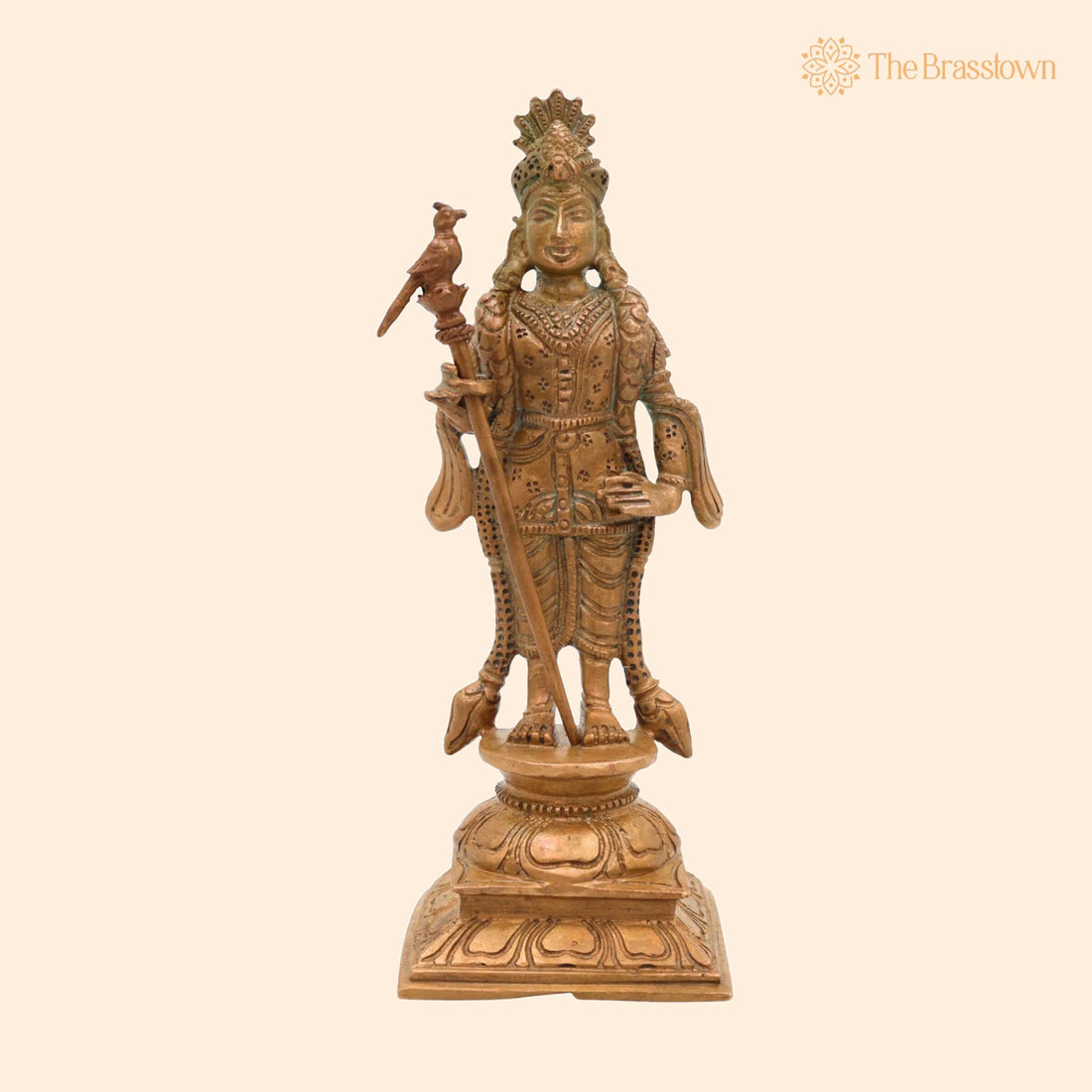 Bronze Palani Murugan Idol – Handcrafted Lord Murugan Statue, Panchaloha Subramanya Murti, Lord Kartikeya Chola Art Idol 6 Inch 1