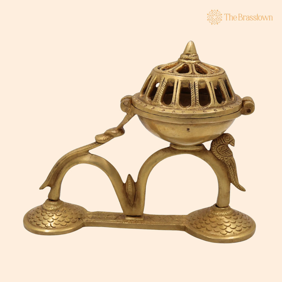 Brass DoopDani – Handcrafted Incense Doop Dani Burner for Pooja And Home Decorative 5.5 Inch 1