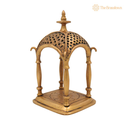 Brass Temple Idol – Handcrafted Pooja Mandir, Decorative Brass Devastanam for Home Temple &amp; Spiritual Décor 6.5 Inch 2