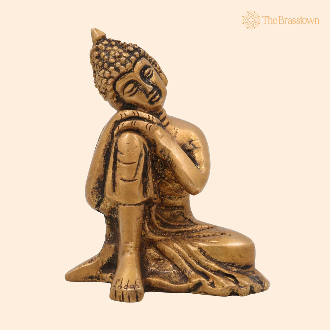 Brass Handcrafted Buddha Idol – Peetal Gautama Shakyamuni Statue for Home Décor, Pooja &amp; Meditation, Siddhartha Tathagata Murti 4 Inch 1