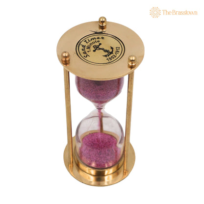 Brass Sand Timer – Handcrafted Hourglass, Peetal Sand Clock Office And Home Décor 4 Inch 3