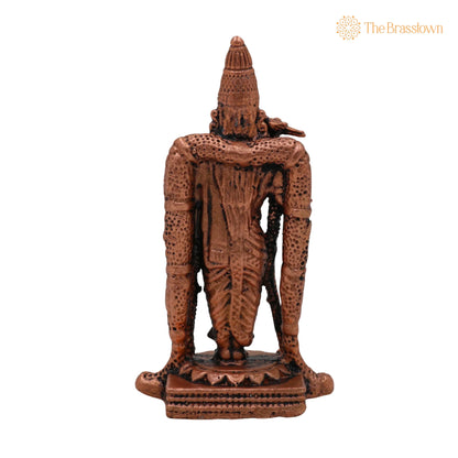 Copper Meenakshi Amman Idol – Handcrafted Meenakshi Parvati Statue for Puja, Temple &amp; Home Décor 3 Inch 4