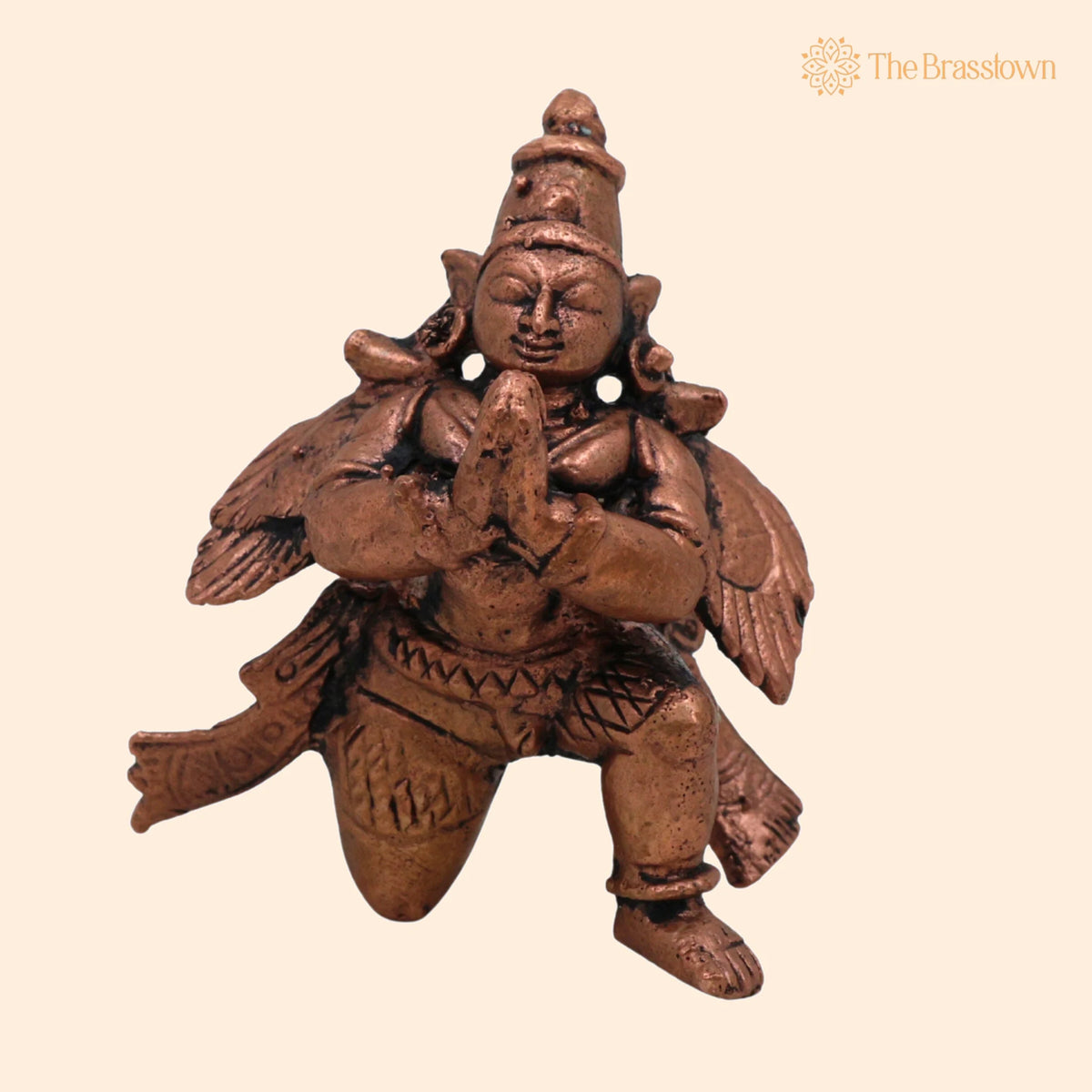 Copper Garuda Dev Idol – Tamra Garuda Murti, Handcrafted Thamra Garuda Bhagwan Devta Moorti for Puja, Home Temple &amp; Gift 2 Inch 1