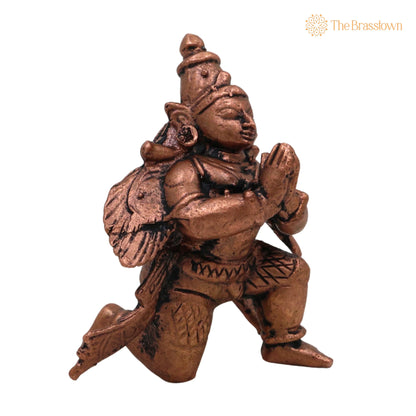 Copper Garuda Dev Idol – Tamra Garuda Murti, Handcrafted Thamra Garuda Bhagwan Devta Moorti for Puja, Home Temple &amp; Gift 2 Inch 2