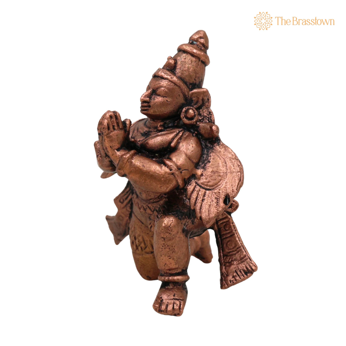 Copper Garuda Dev Idol – Tamra Garuda Murti, Handcrafted Thamra Garuda Bhagwan Devta Moorti for Puja, Home Temple &amp; Gift 2 Inch 3