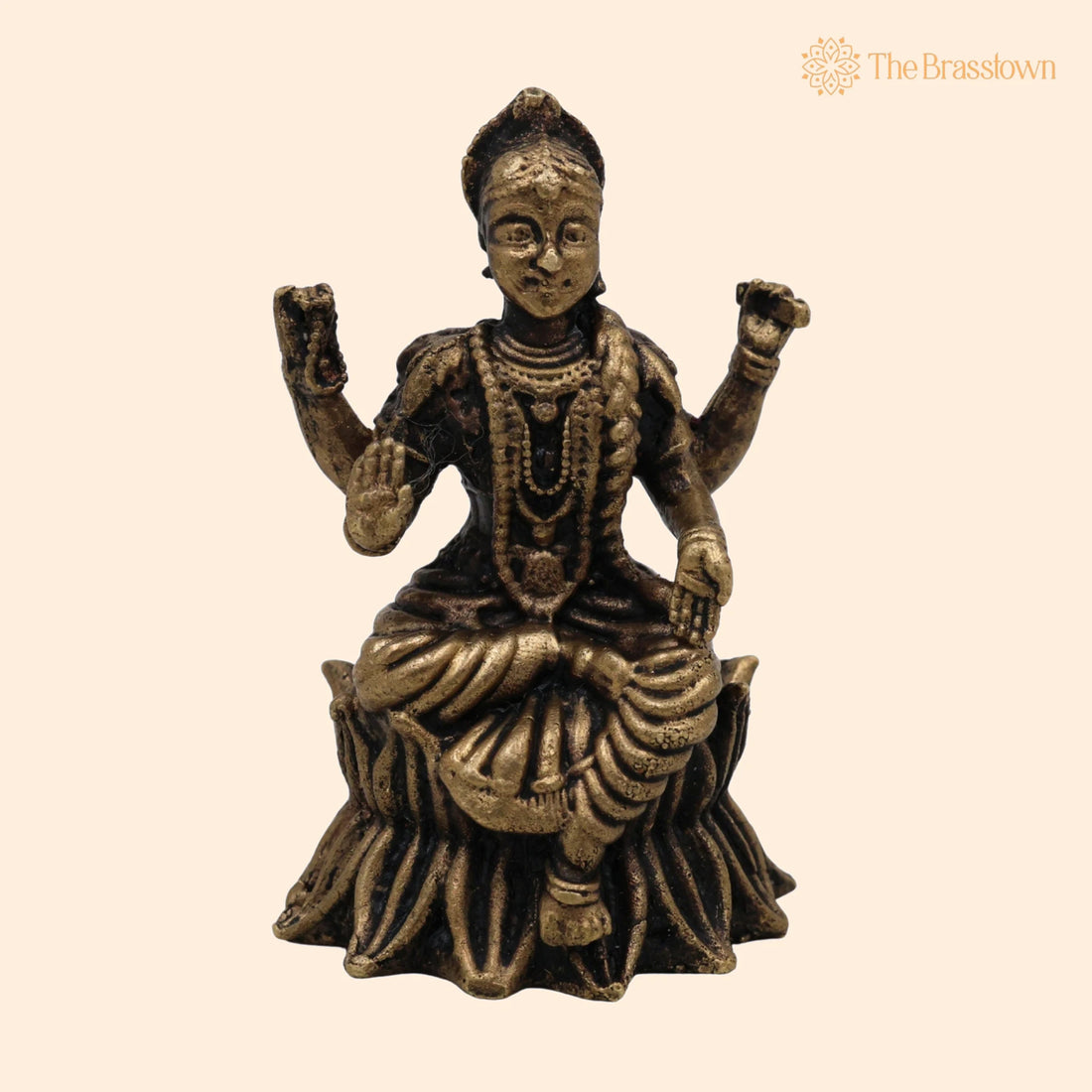 Brass Balambhika Idol – Handcrafted Bala Tripura Sundari Murti, Bala Devi Amman Statue, Peetal Bala Parameshwari Vigraham 2 Inch 1