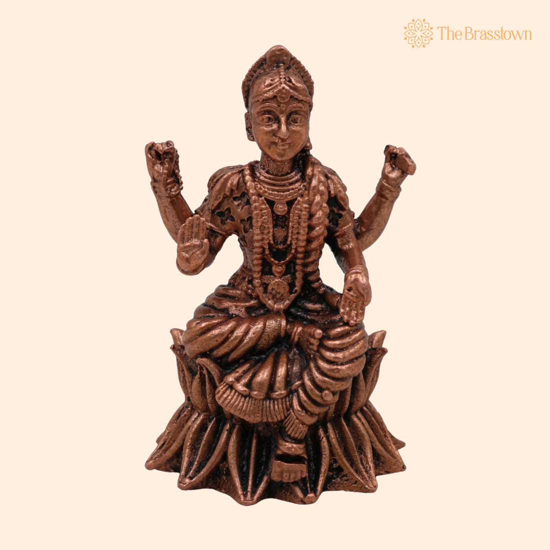 Copper Balambhika Idol – Bala Tripura Sundari Devi Murti, Handcrafted Bala Ambika Amman Statue, Tamra Bala Devi Vigraham for Pooja 2 Inch 1