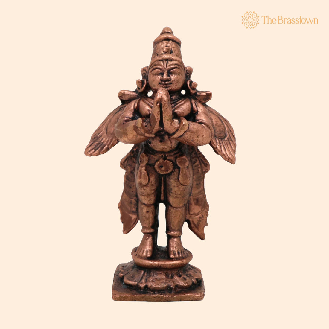 Copper Garuda Dev Idol – Tamra Garuda Murti, Tamraloha Garuda Devta, Handcrafted Garuda Bhagwan Murti for Pooja &amp; Home Décor 2.5 Inch 1