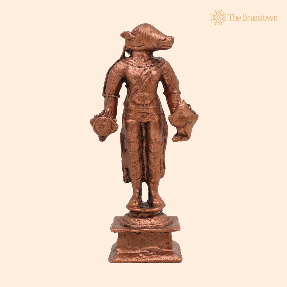 Copper Varaha Idol – Tamra Varaha Murti, Varaha Swamy Statue, Varaha Bhagavan Vigraham, Handcrafted Pooja Showpiece 3 Inch 1
