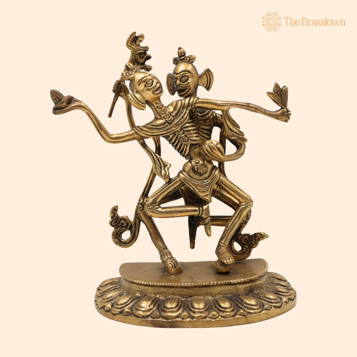 Brass Dancing Skeleton Showpiece – Handmade Peetal Anatomical Figurine, Pital Bone Art Sculpture, Brass Skeleton Home Décor 8 Inch 1