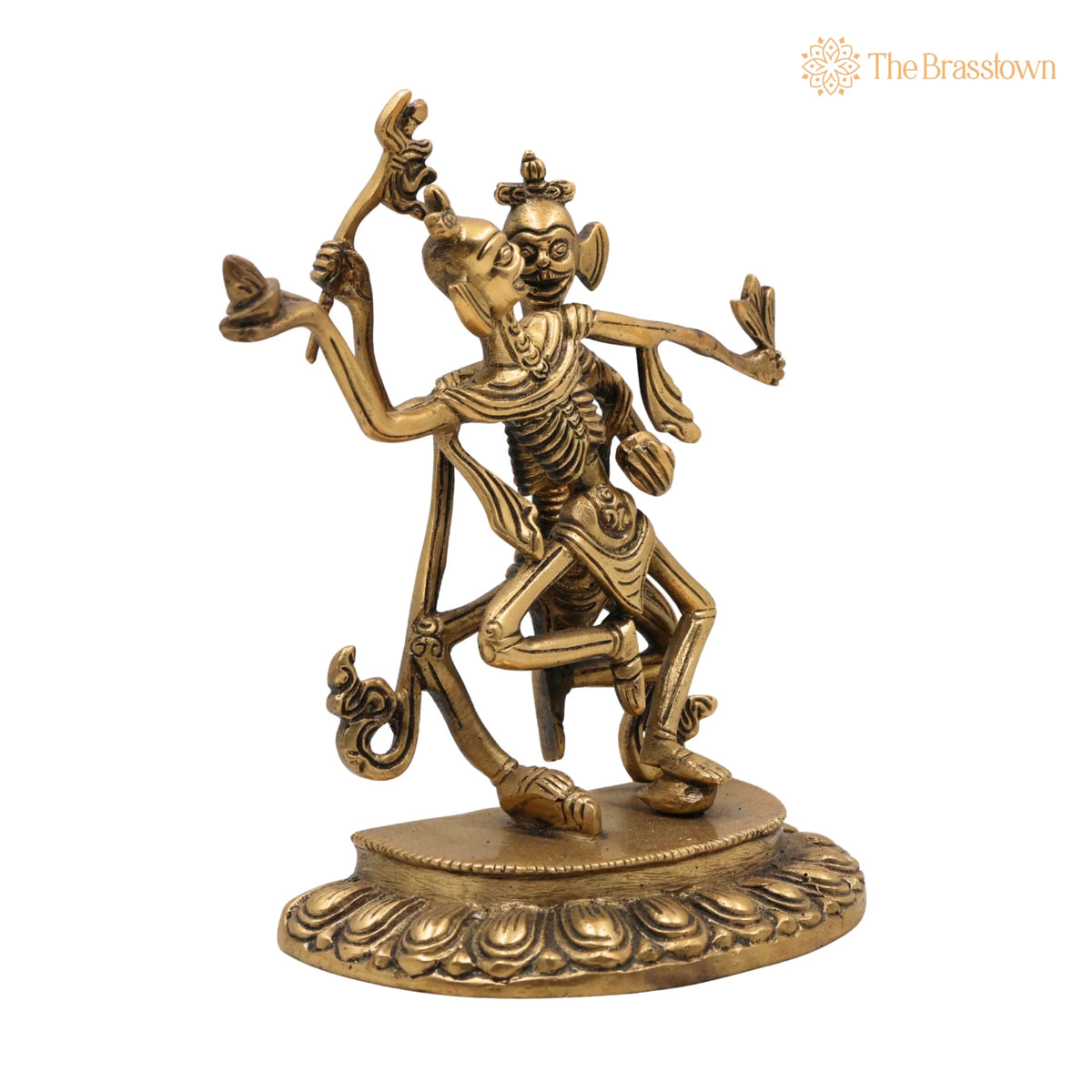 Brass Dancing Skeleton Showpiece – Handmade Peetal Anatomical Figurine, Pital Bone Art Sculpture, Brass Skeleton Home Décor 8 Inch 2