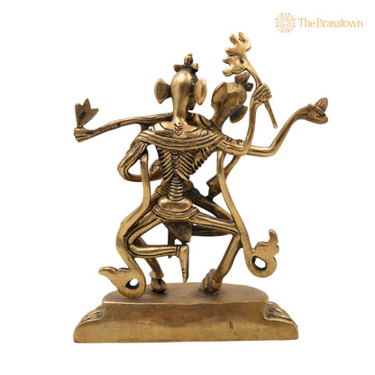 Brass Dancing Skeleton Showpiece – Handmade Peetal Anatomical Figurine, Pital Bone Art Sculpture, Brass Skeleton Home Décor 8 Inch 4