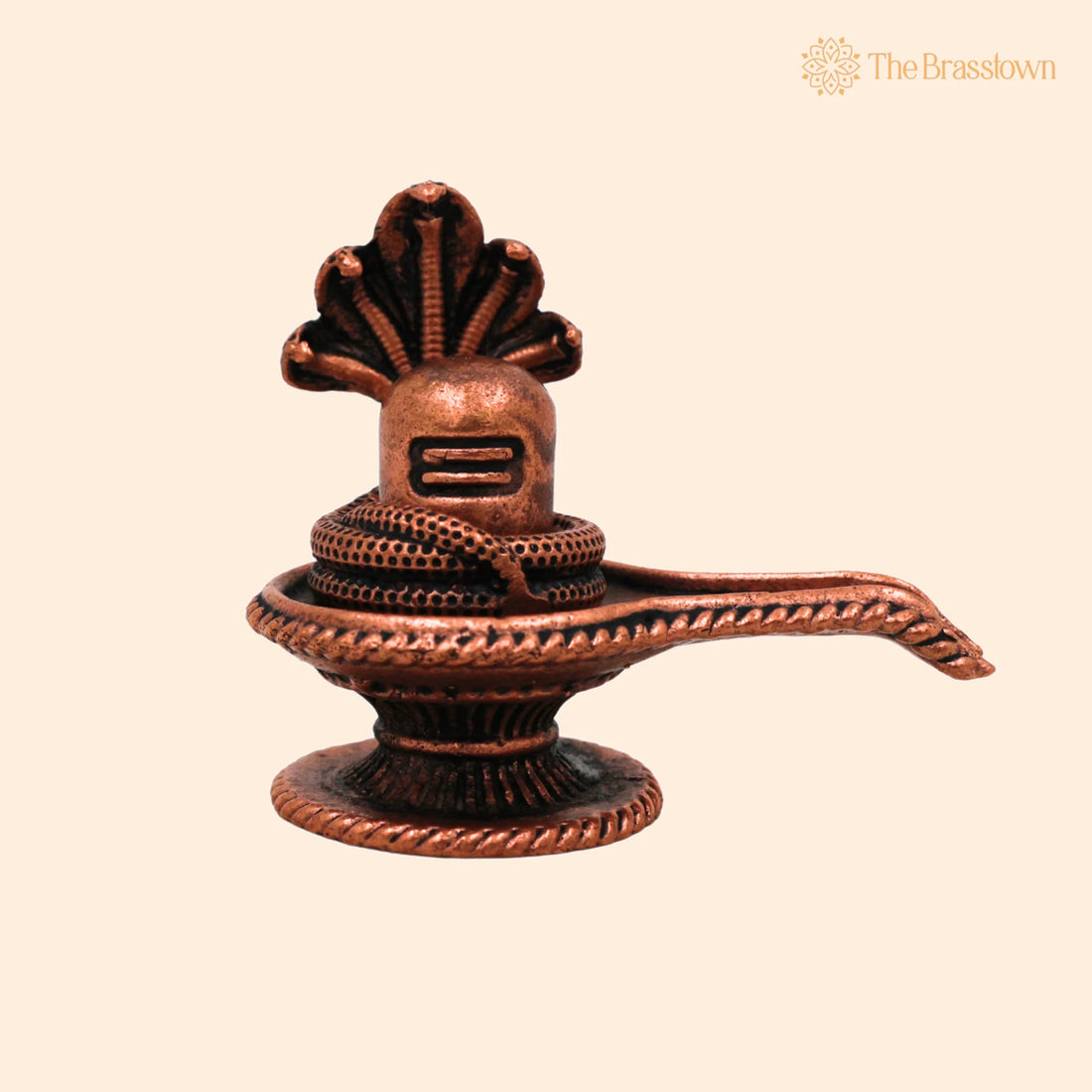 Copper Shivalingam Tamra Shiva Lingam Idol – Handcrafted Naga Aura Mahalingam, Jyotirlinga Pooja Murti 1.5 Inch 1