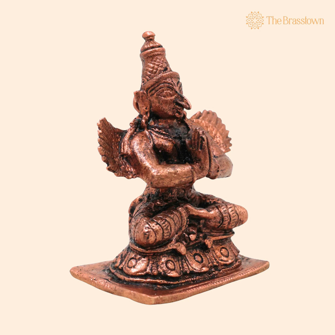 Copper Garudadev Idol – Handcrafted Tamra Garuda Dev Vigraham, Home Décor &amp; Gifts 2.5 Inch 1