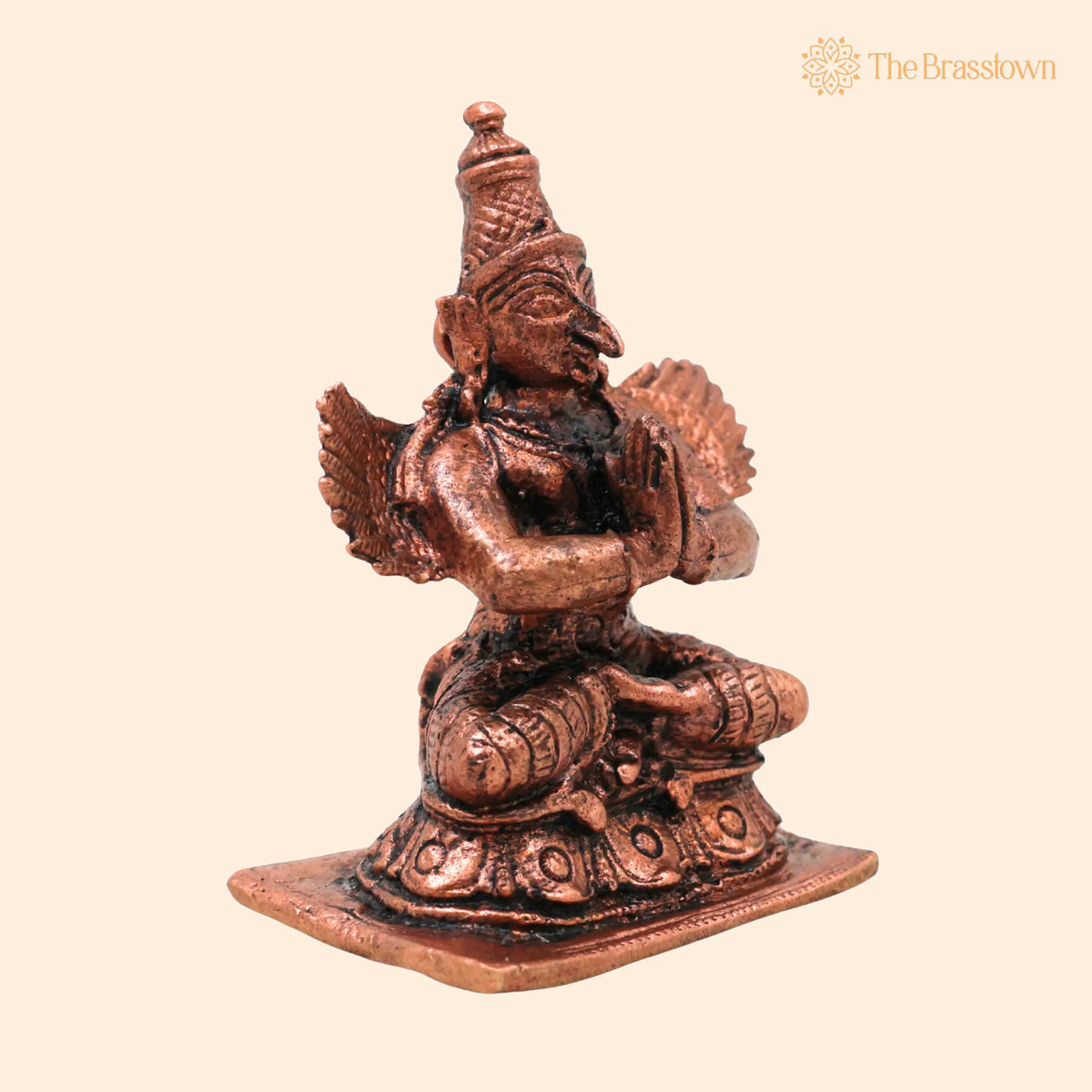 Copper Garudadev Idol – Handcrafted Tamra Garuda Dev Vigraham, Home Décor &amp; Gifts 2.5 Inch 1