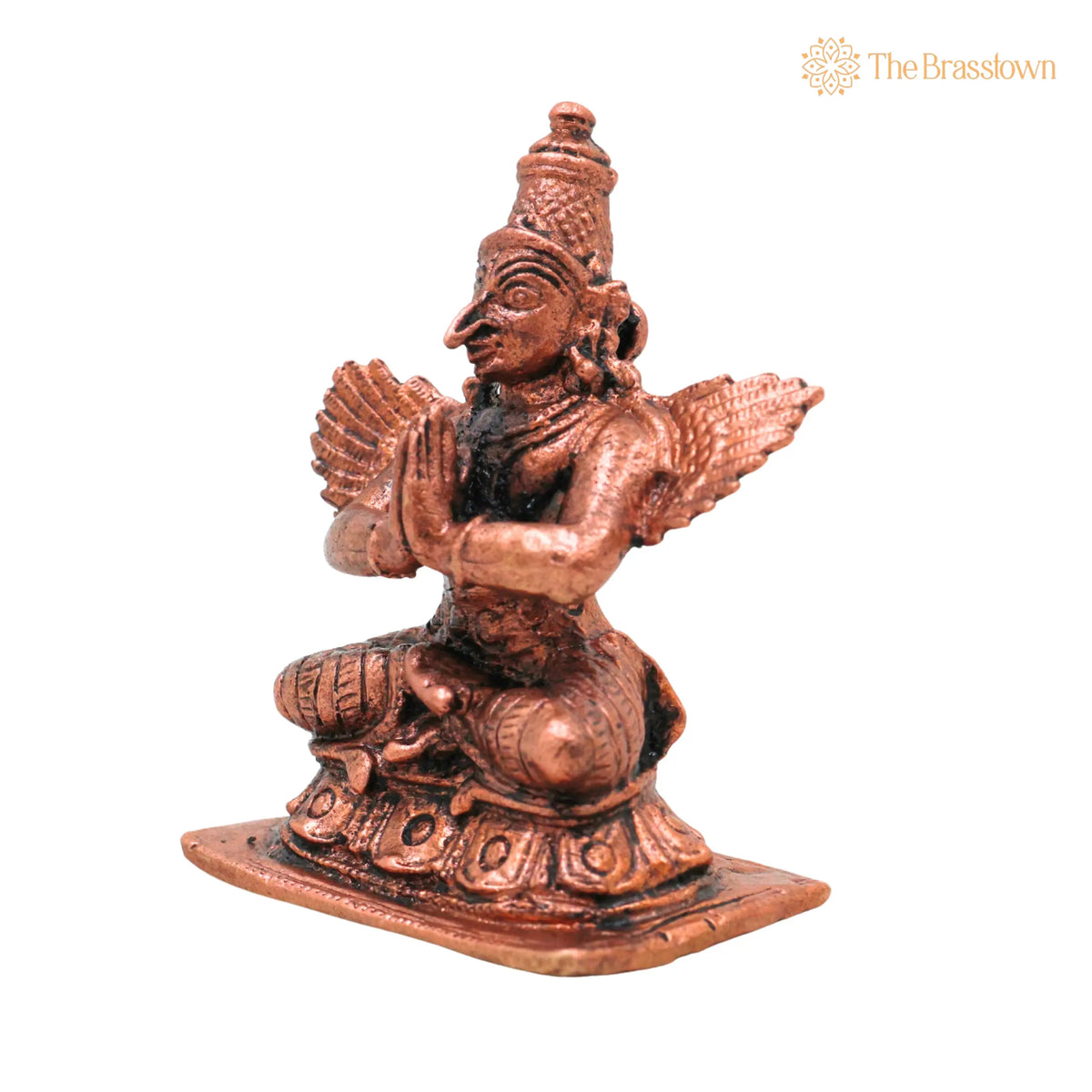 Copper Garudadev Idol – Handcrafted Tamra Garuda Dev Vigraham, Home Décor &amp; Gifts 2.5 Inch 2