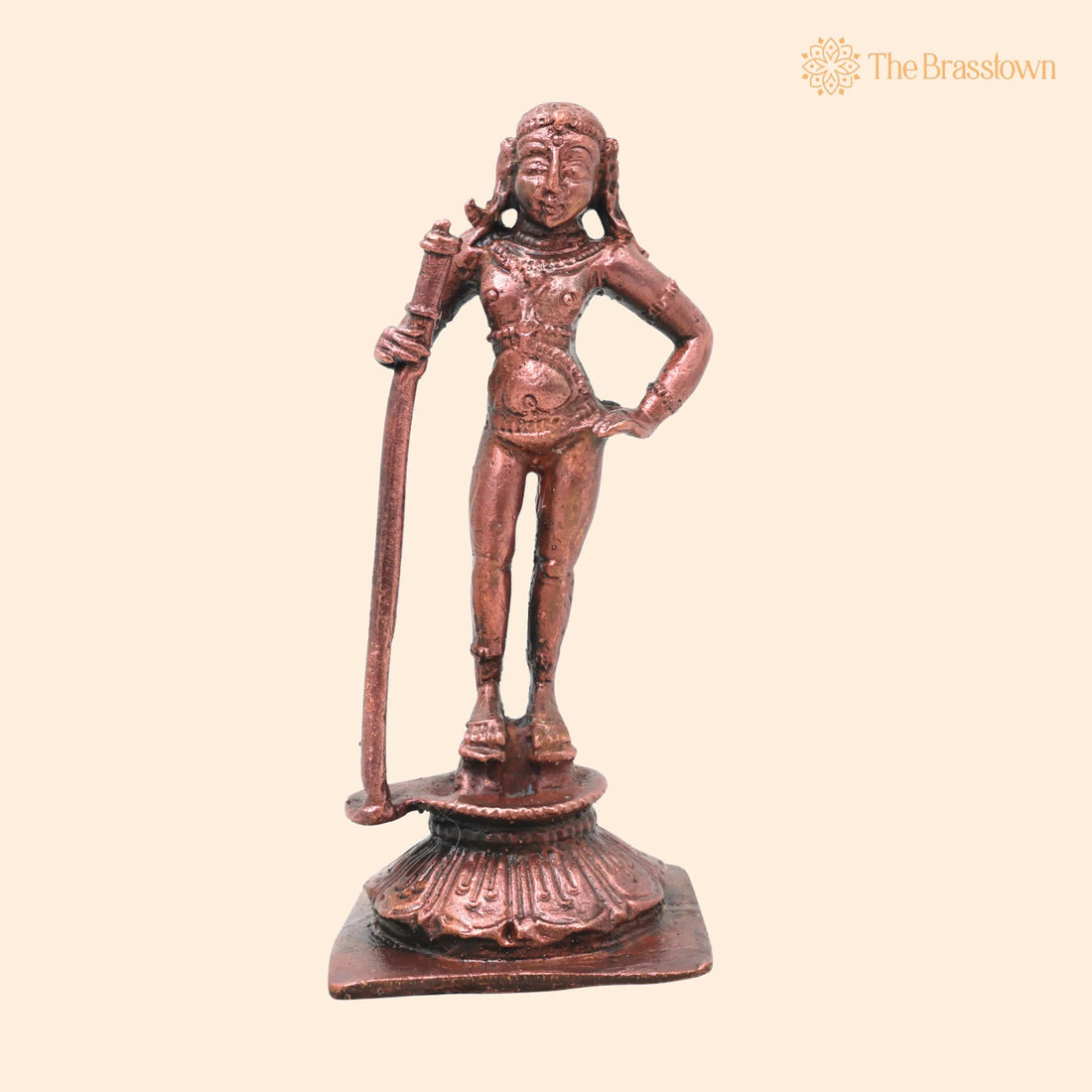 Copper Udupi Krishna Idol – Handcrafted Traditional Balakrishna Murti for Pooja Home Décor &amp; Spiritual Gifting 4.5 Inch 1
