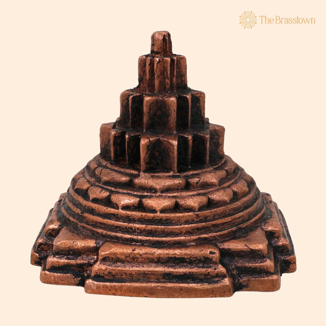 Handcrafted Copper Sri Yantra – Tamra Shree Chakra Meru Yantra for Wealth, Prosperity &amp; Vastu, Thamira Kuber Lakshmi Yantra 2 Inch 1